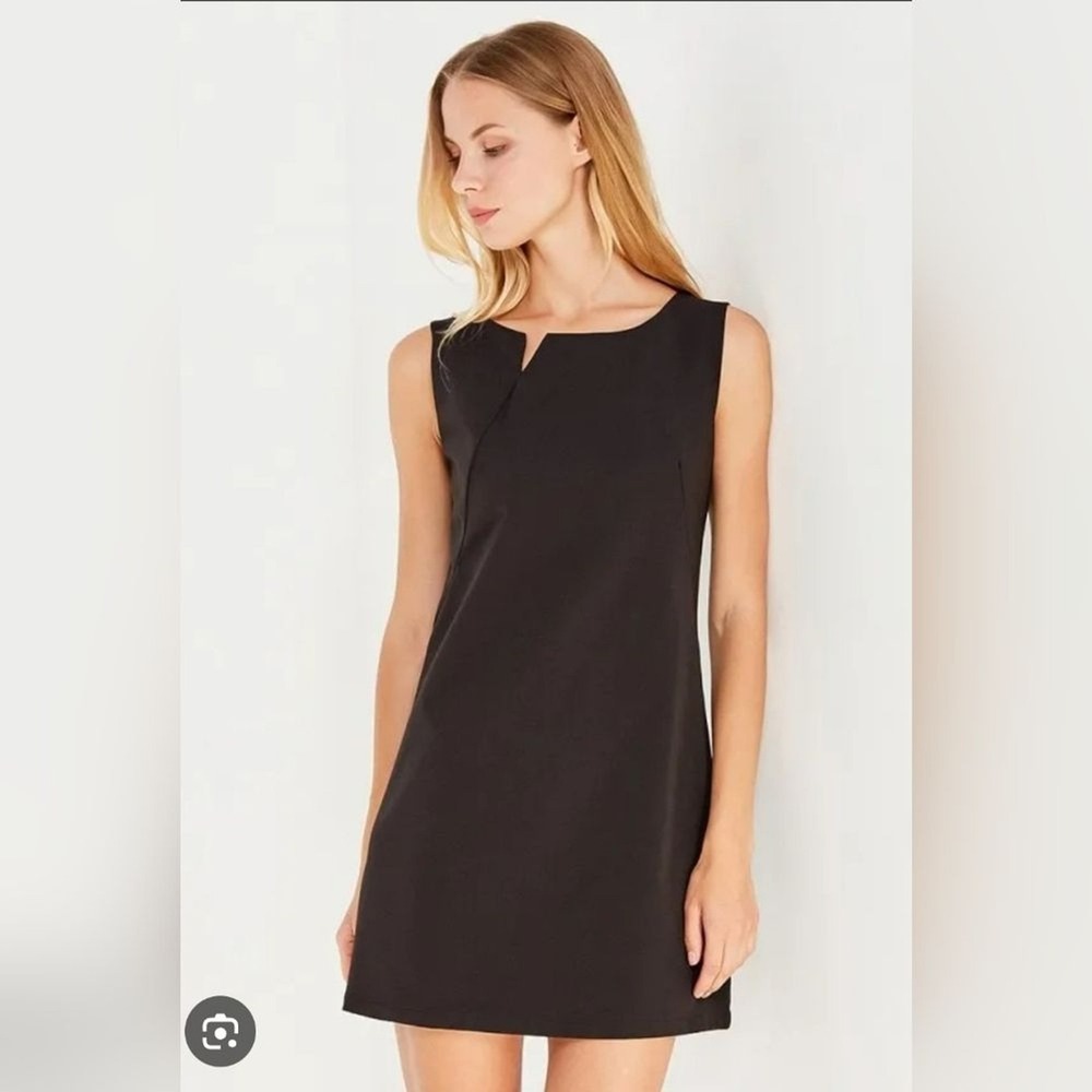 Nife Shift Dress Womens Large (EU44) Black Minimalist Professional Chic business